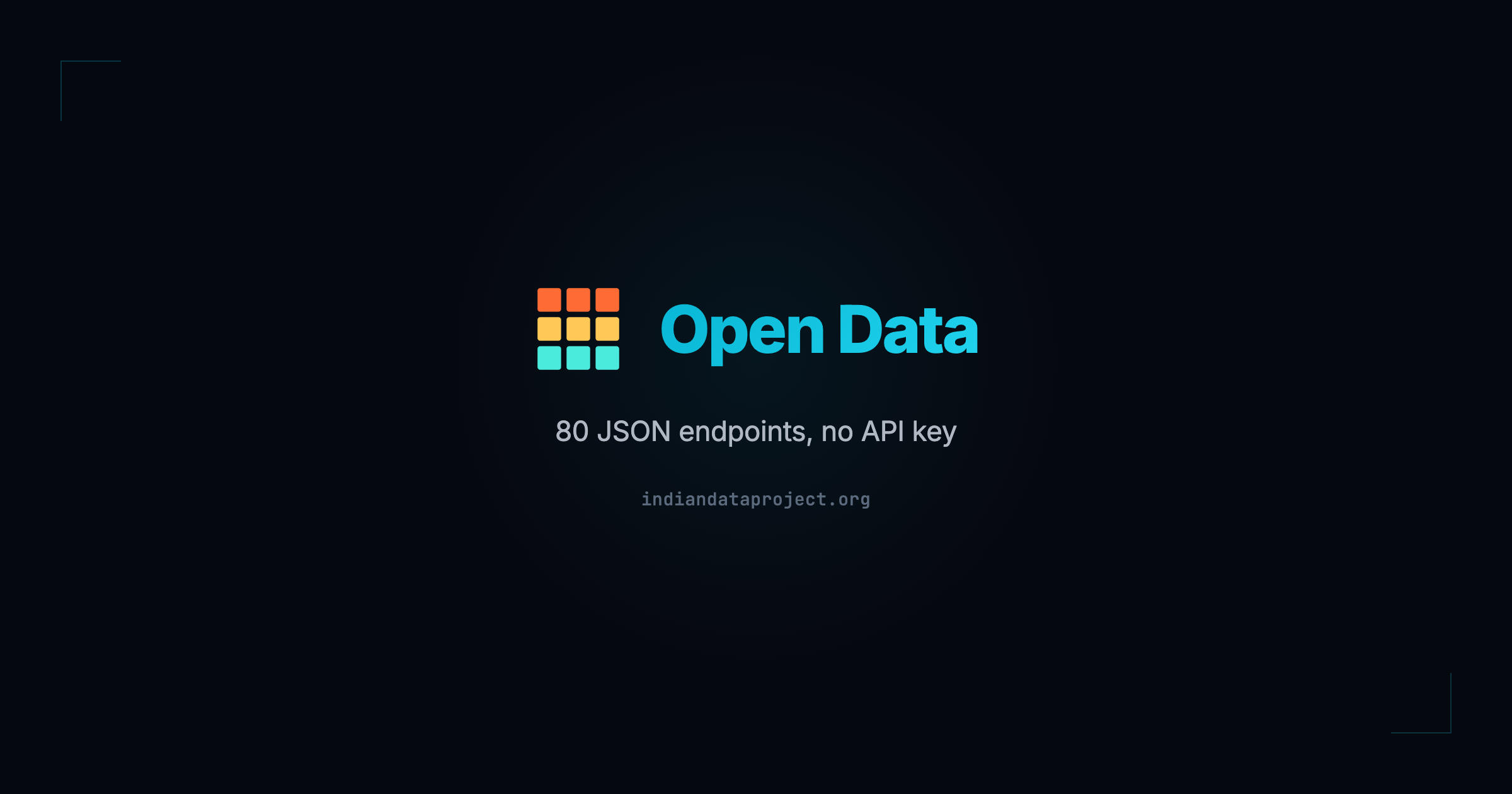 Open Data API — Indian Data Project